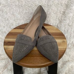 Aldo faux suede flats with stone detail